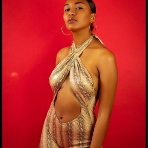 Siréne Libre nude snake jumpsuit